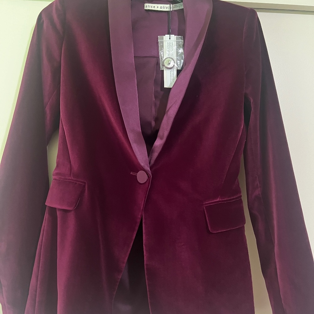 Alice and Olivia velvet blazer